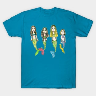 Tane's Drawing of My Girls as Mermaids T-Shirt